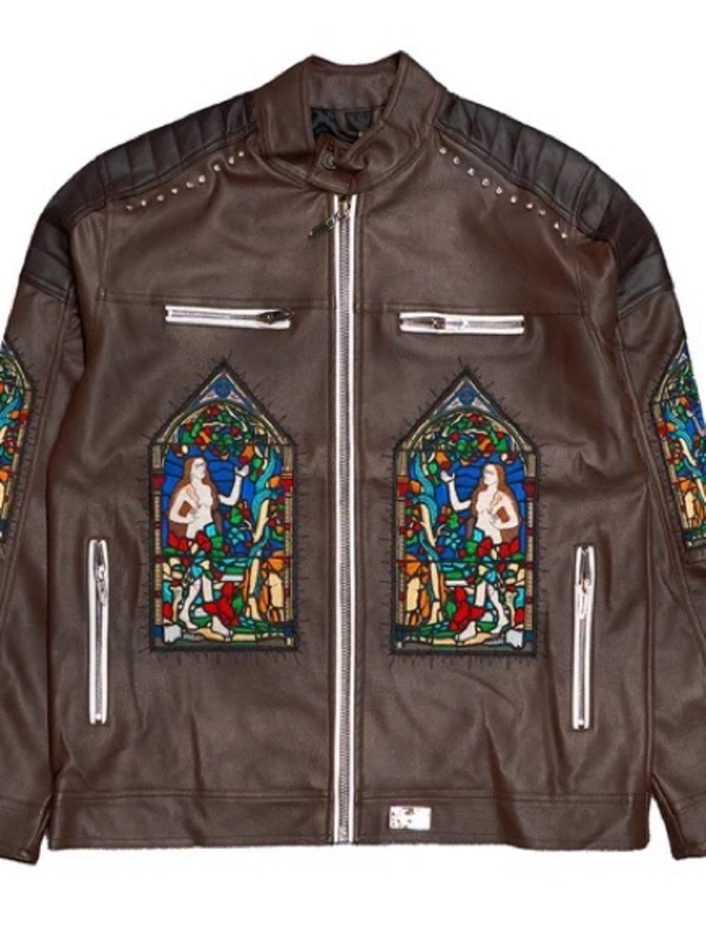 Watson Studios Faux Leather Motorcycle Jacket